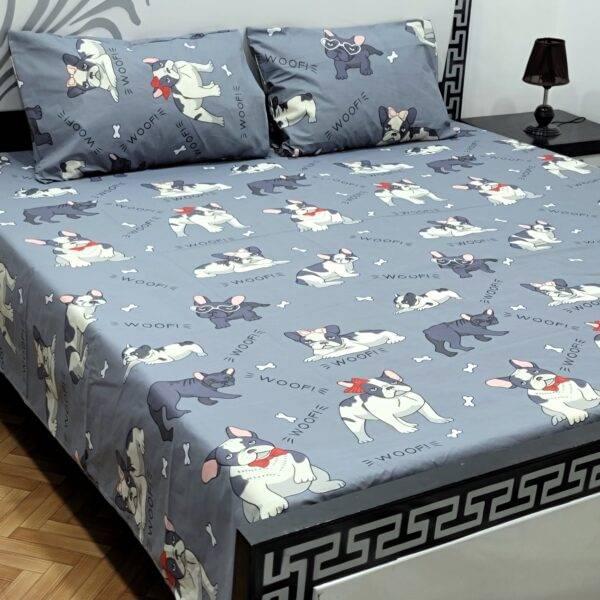 Woofie Export Quality Pure Cotton Bedsheet