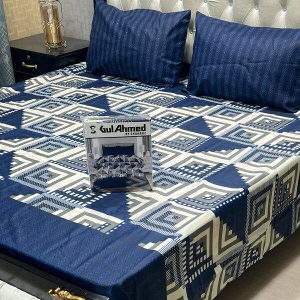 Square Printed Cotton Mix Bedsheets