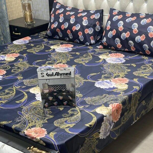 Flower Printed Cotton Mix Bedsheets